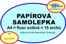 Fluor /reflexní/ papírová samolepka A4  LINDA 15 archů
